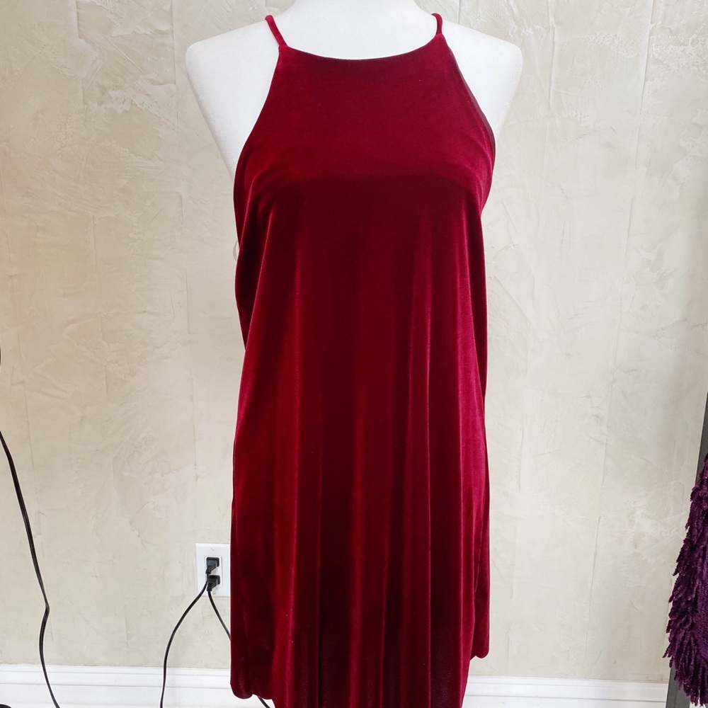 NWT Scalloped Velvet Dress